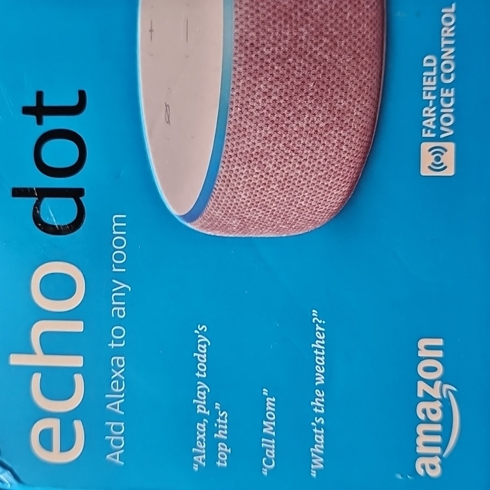 Amazon Echo Dot 3rd Generation with Pink Fabric